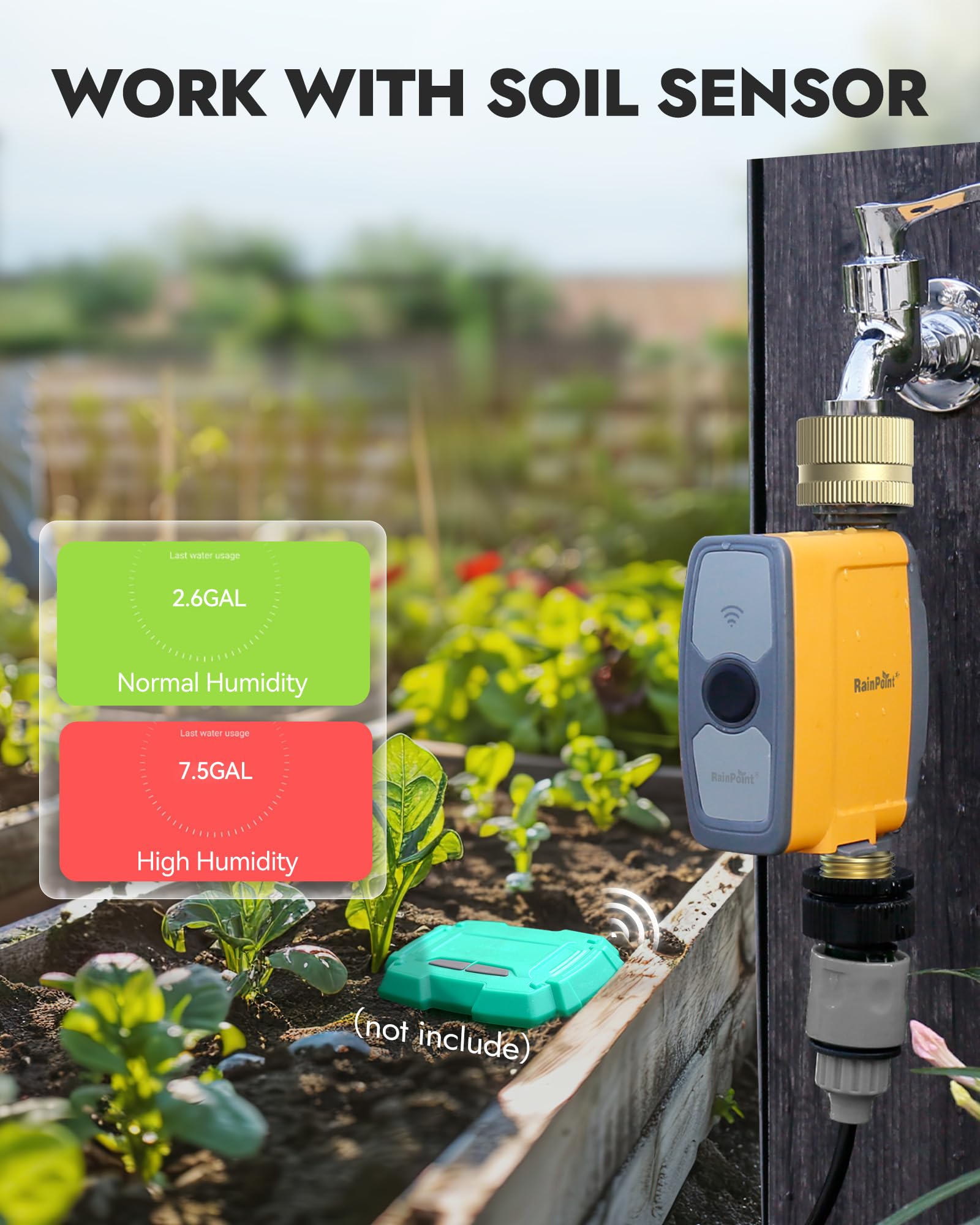 RAINPOINT irrigation modes showing irrigation and mist options