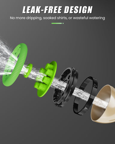 RAINPOINT leak-proof design ensures minimal water loss during use.