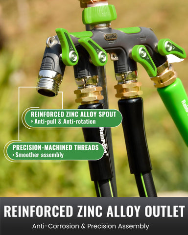 RAINPOINT long handle ergonomic grip shown during use.