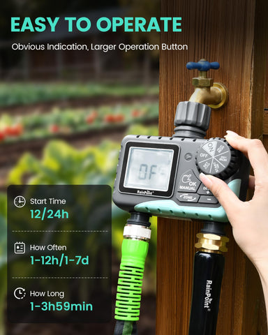 RAINPOINT manual and auto modes support flexible watering