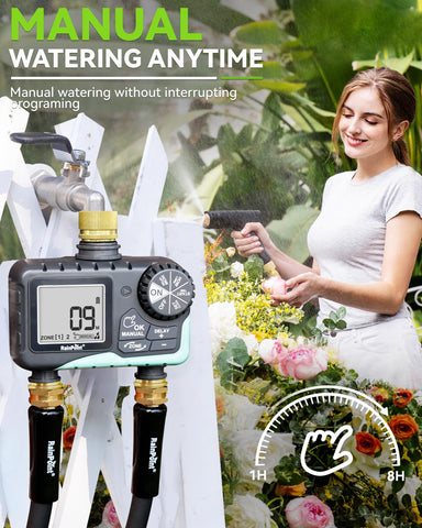 RAINPOINT manual watering mode enables spot watering without disruption.