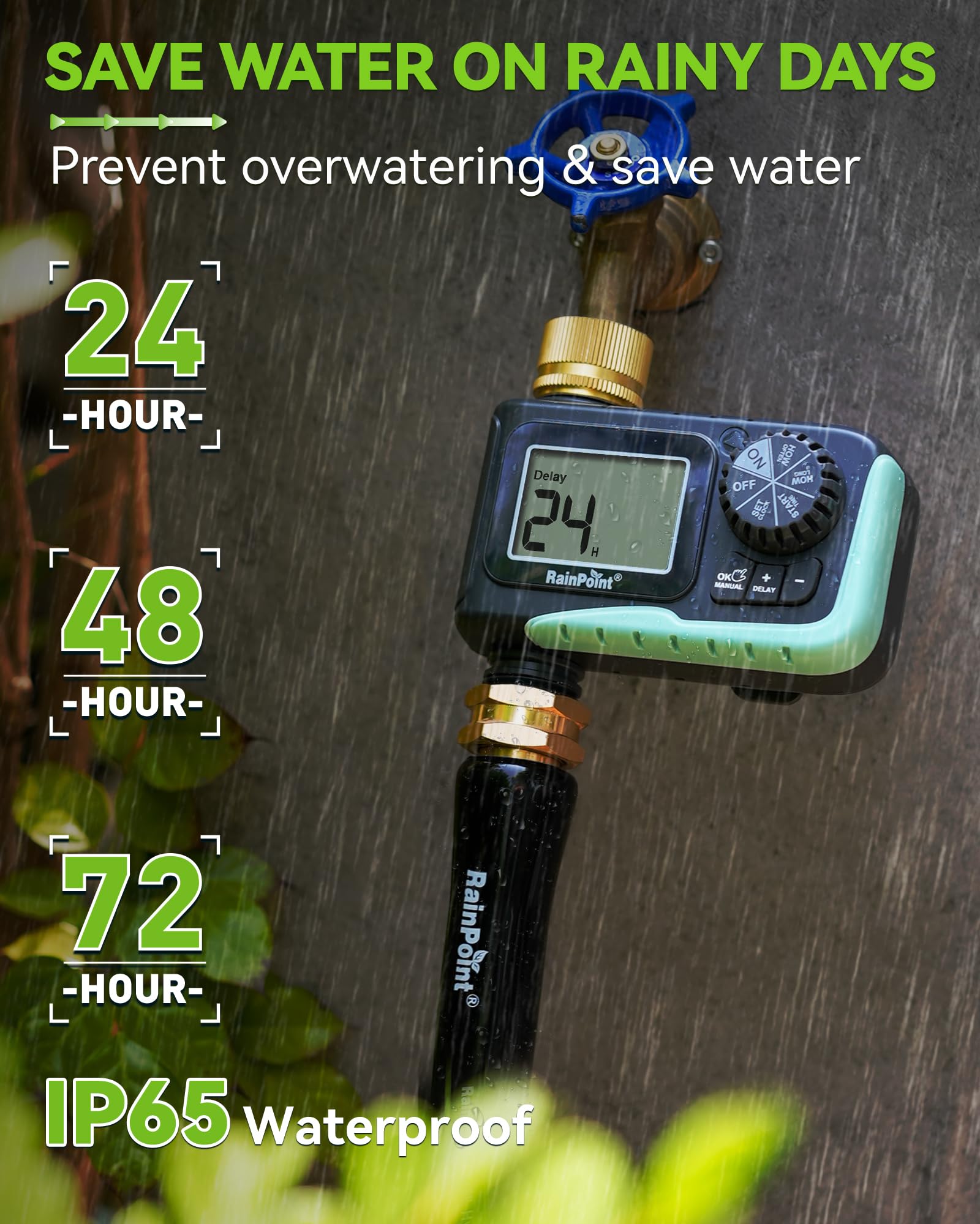 RAINPOINT metal filter gasket prevents sediment from entering the system.