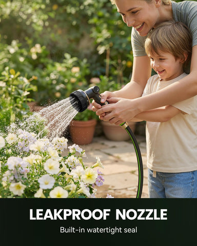 Rainpoint nozzle mist spray softens seedlings and delicate plants.