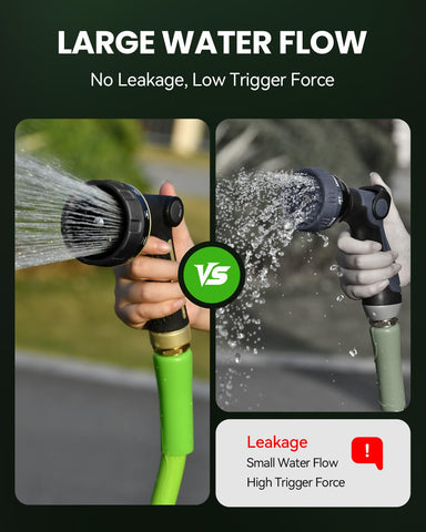 Rainpoint nozzle shower spray gently waters flowers and beds.