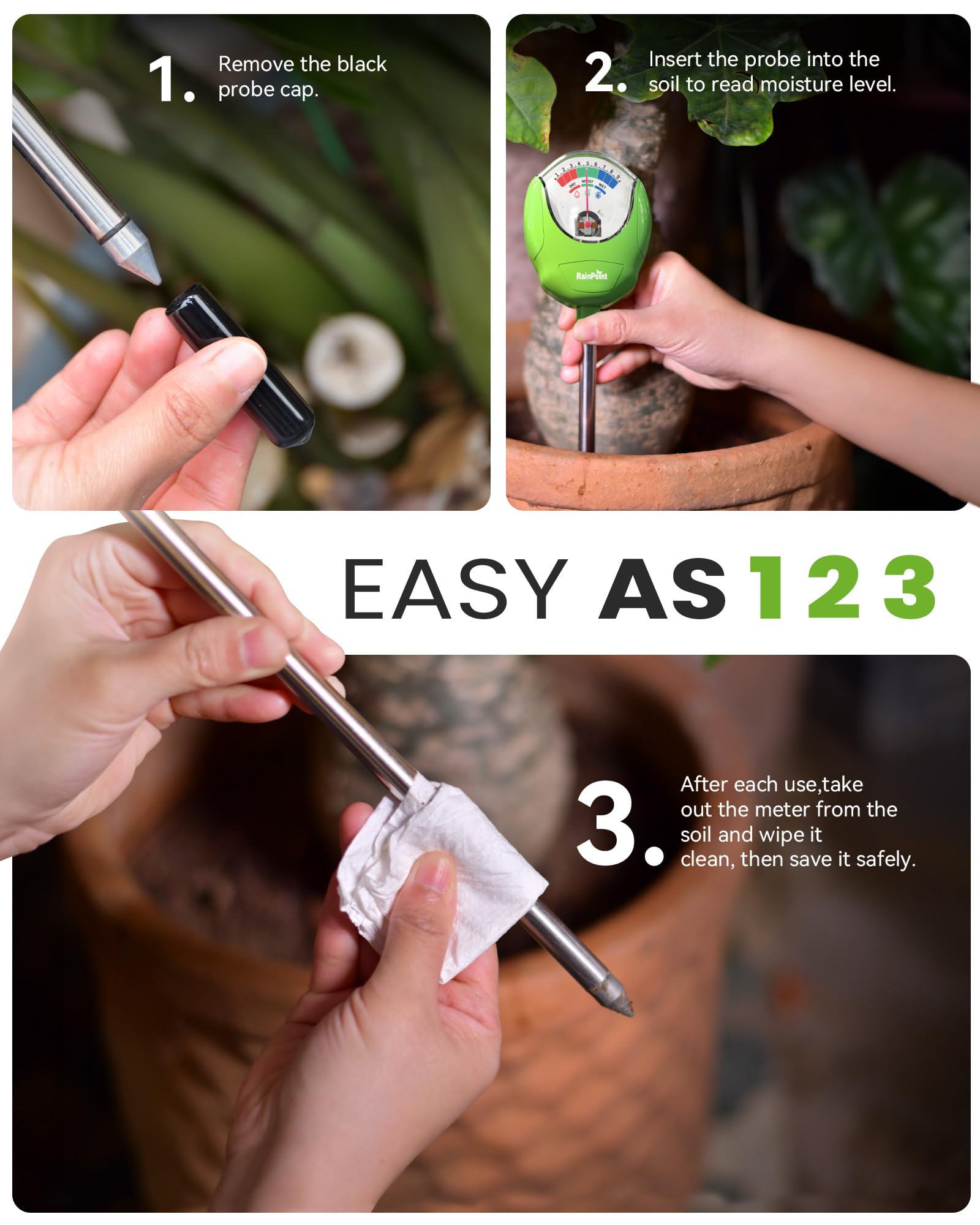 RAINPOINT plant care beginner friendly design for new gardeners