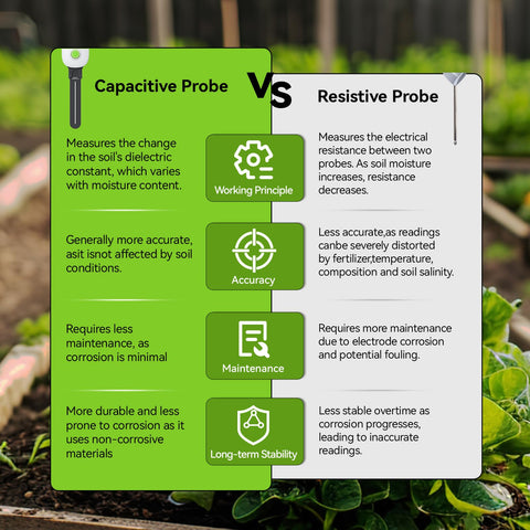 RAINPOINT precision capacitive sensors deliver accurate soil moisture levels.