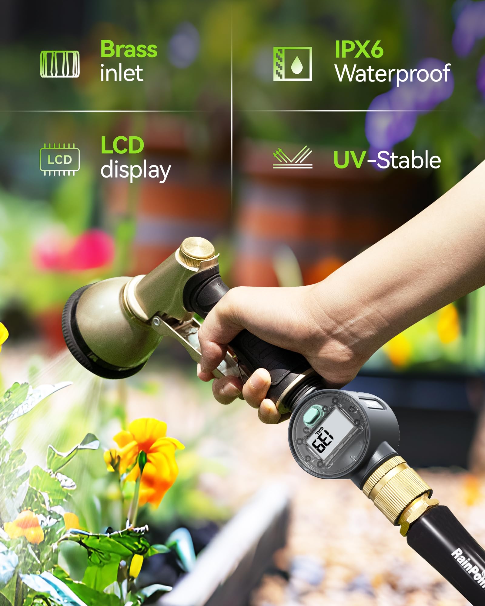 RAINPOINT auto sleep mode saves power when idle