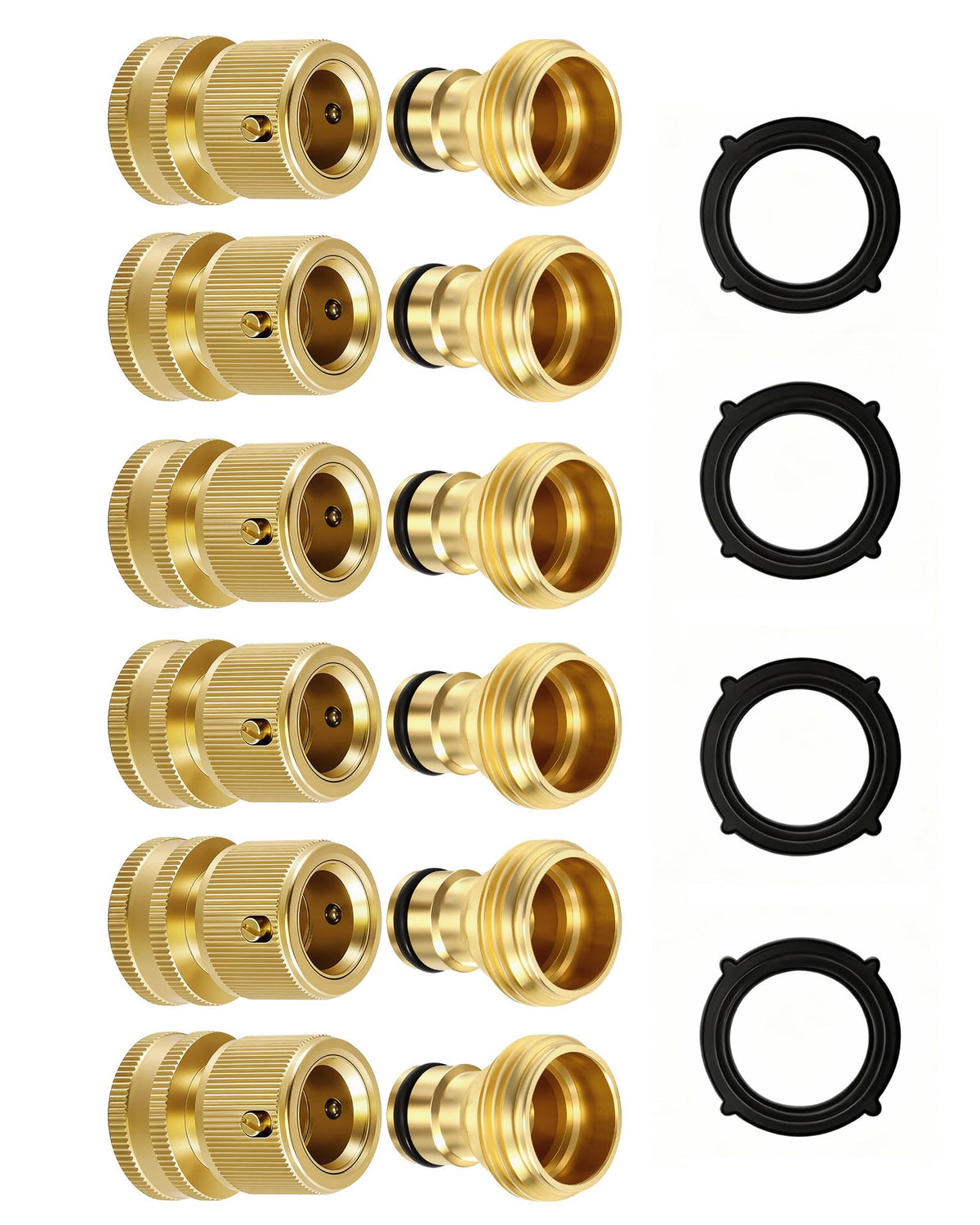 RainPoint quick-connect brass fittings collection for universal garden hose compatibility