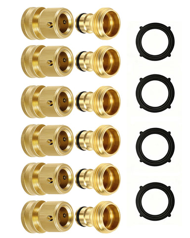 RainPoint quick-connect brass fittings collection for universal garden hose compatibility