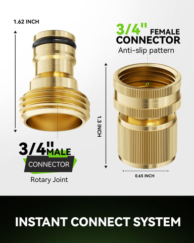 RainPoint complete brass kit includes six washers for leak-free connections