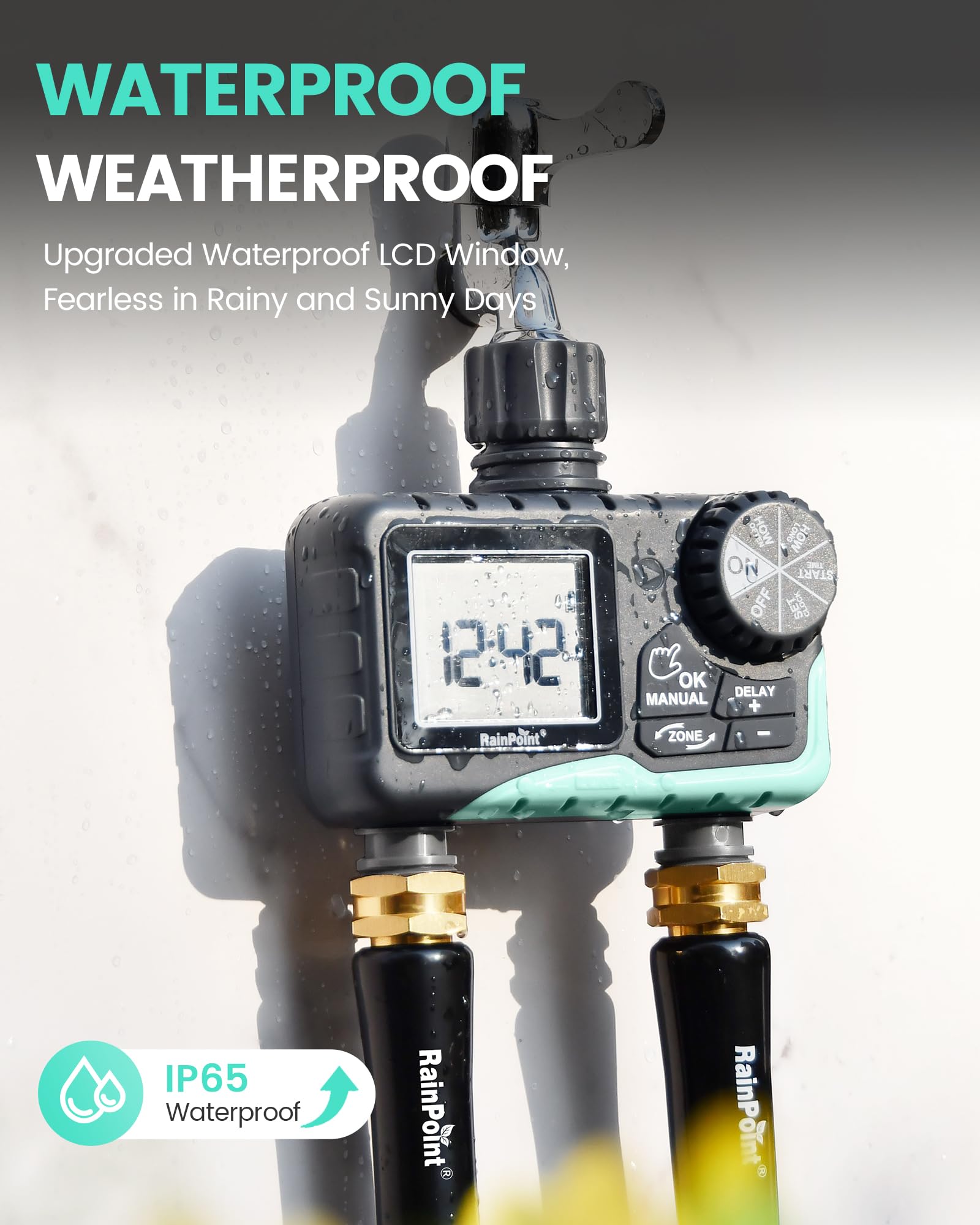 RAINPOINT rain delay feature helps conserve water