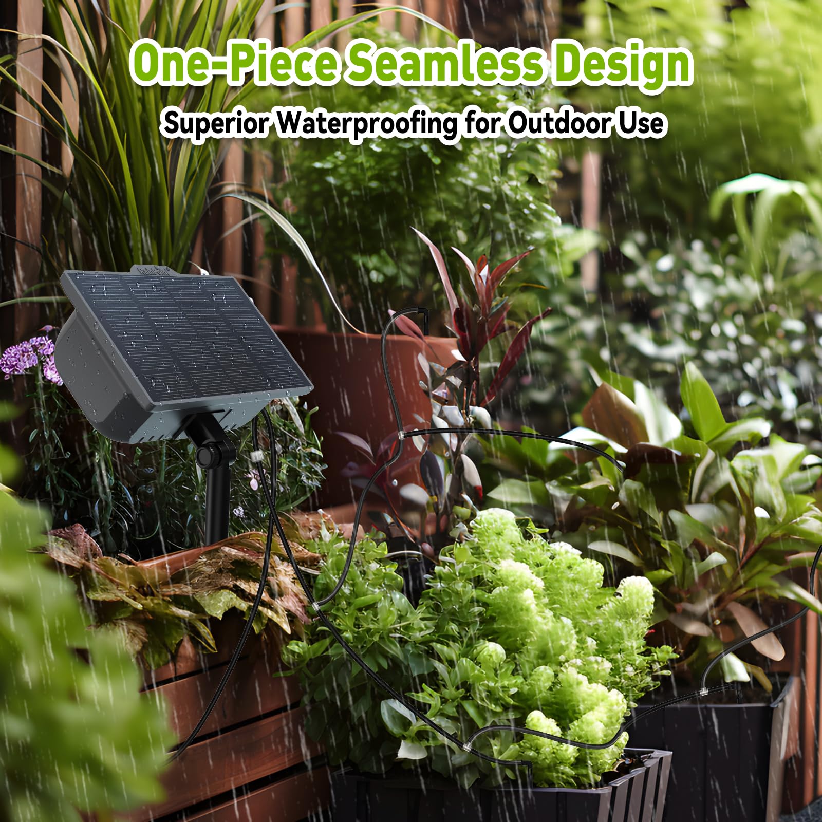 RAINPOINT seamless rust-resistant design blends into outdoor spaces