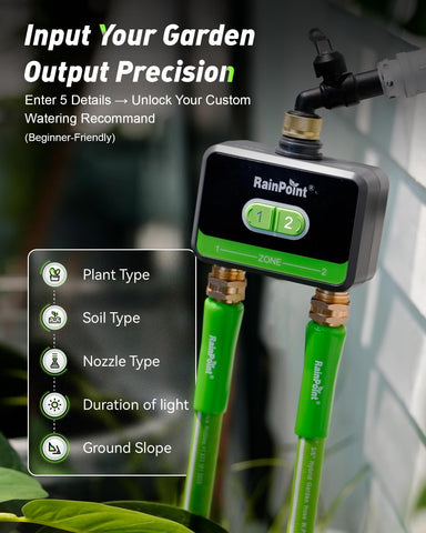 RAINPOINT Seasonal Adjust automatically tweaks watering duration monthly.