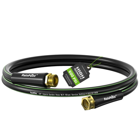 RainPoint short garden hose with 4-layer design for durable cold-weather use.
