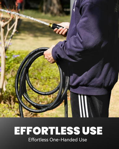 RainPoint all-weather hose works from -20°F to 140°F.