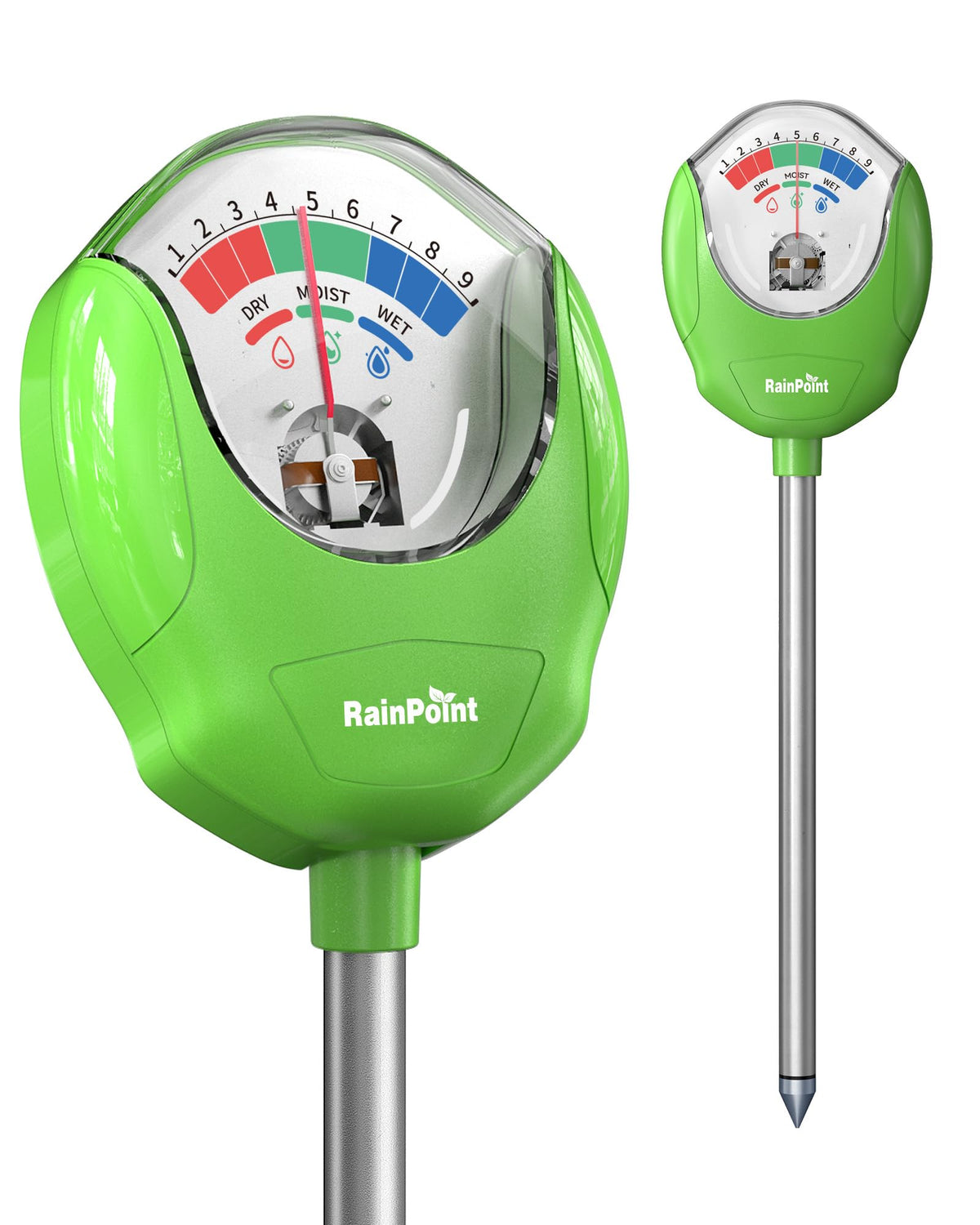 RAINPOINT soil moisture meter probe for precise soil contact and accurate readings