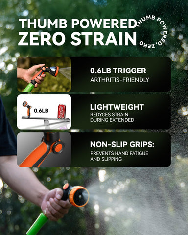 RainPoint orange spray nozzle with mist pattern ideal for gentle plant watering.