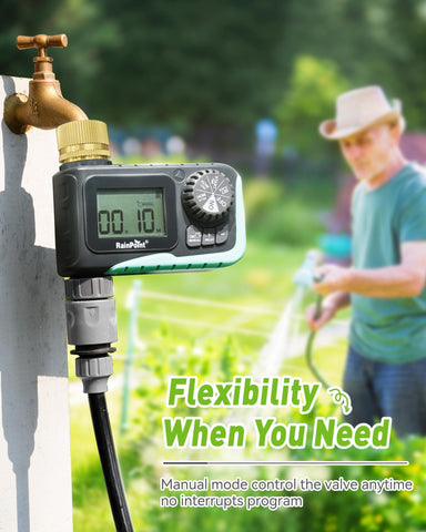 RAINPOINT sprinkler timer battery indicator helps you monitor power