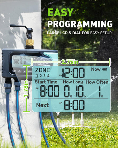 RAINPOINT battery status indicator reminding replacement for continuous use