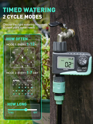 RainPoint Sprinkler Timer digital display for precise scheduling.