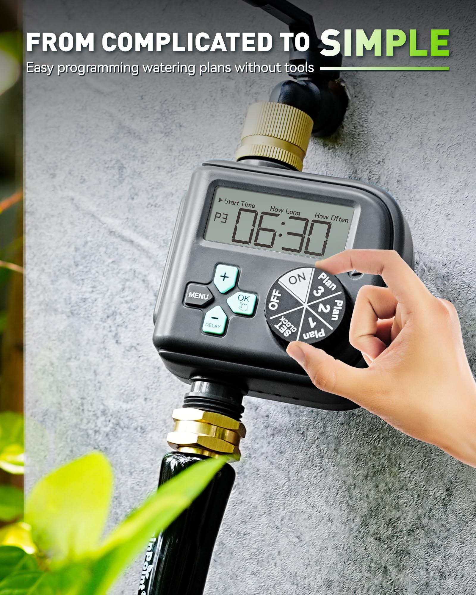 RainPoint IP54 durable casing withstands wind and rain outdoors.