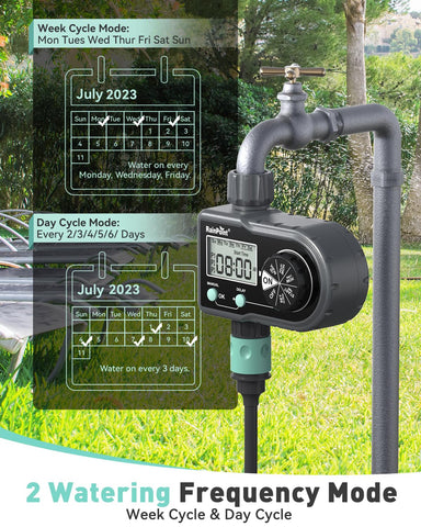 RAINPOINT Sprinkler Timer LCD display speeds program review.