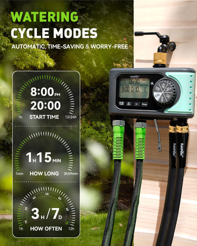 RAINPOINT LCD display for clear setup and adjustments