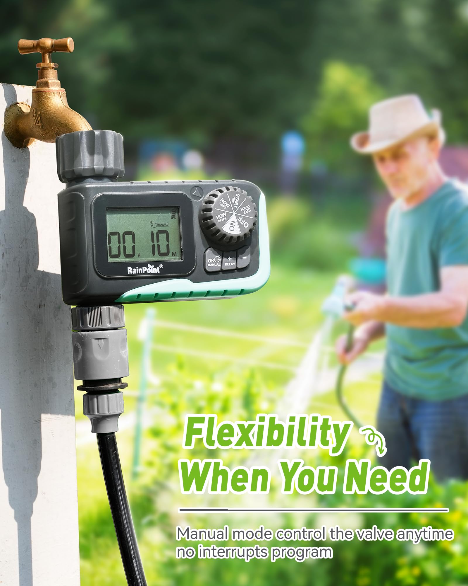 RAINPOINT sprinkler timer high-pressure compatibility hints at up to 180 psi.