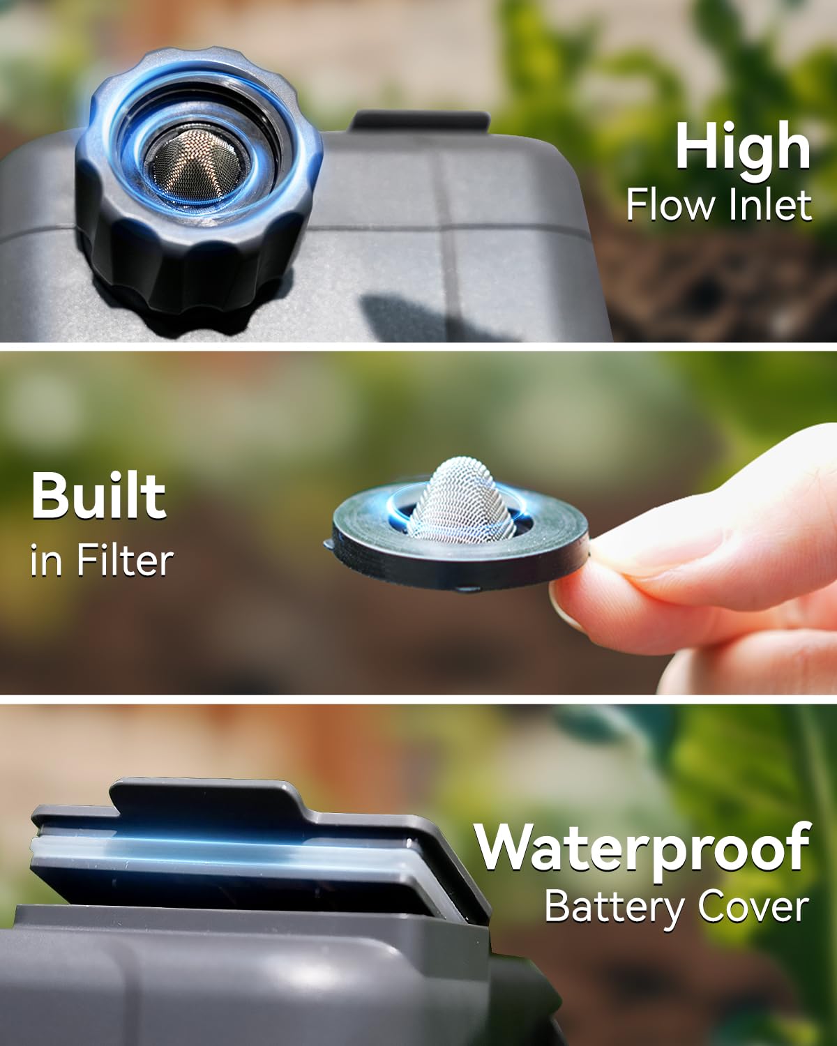 Rainpoint manual watering mode enables spot irrigation when needed