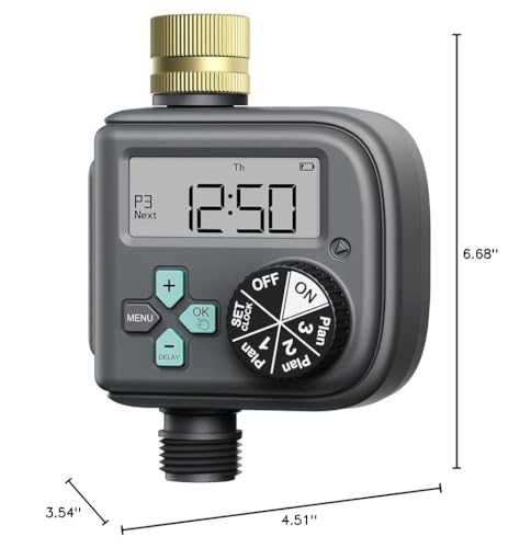RainPoint sprinkler timer designed for outdoor use in any season.