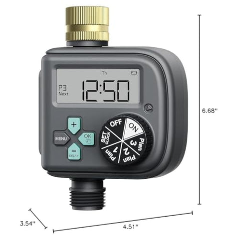 RainPoint sprinkler timer designed for outdoor use in any season.