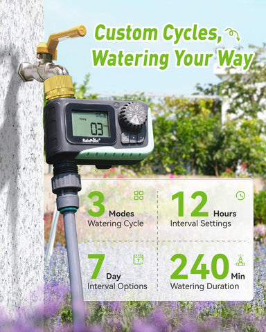 RAINPOINT timer in rain delay mode prevents irrigation during rainfall