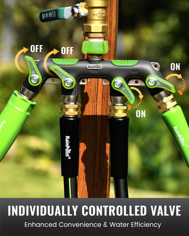RAINPOINT standard 3/4 inch GHT threads fit hoses and sprinklers.