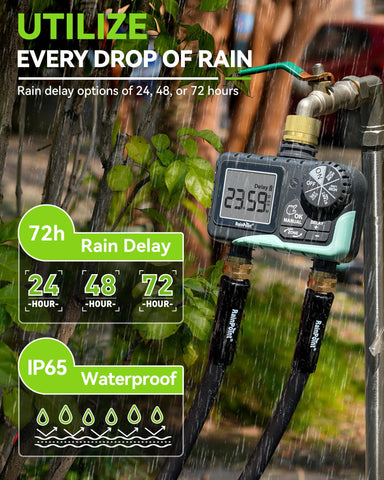 RAINPOINT swivel connection allows quick, tool-free installation.