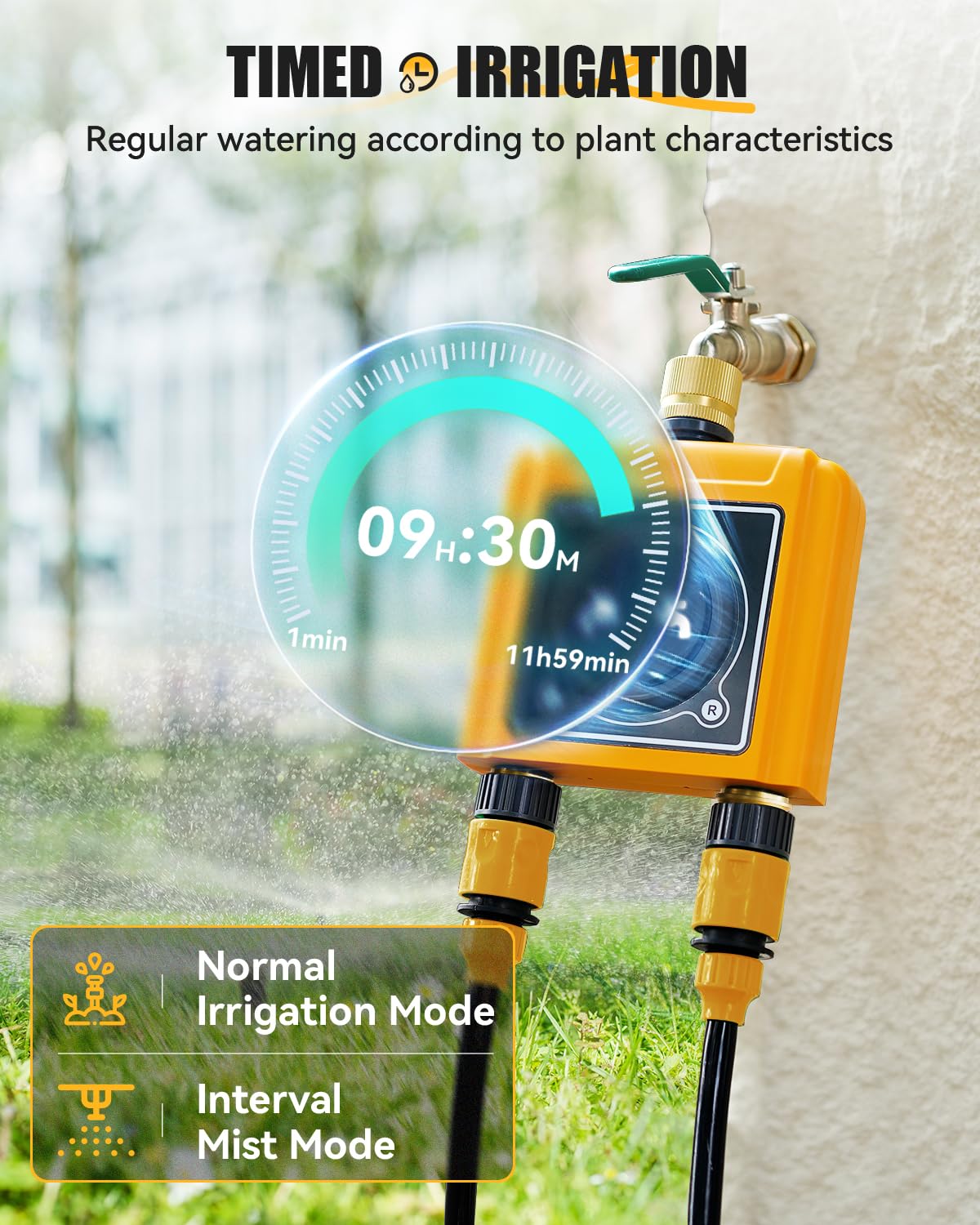 RainPoint weather-based watering automatically skips unnecessary watering.