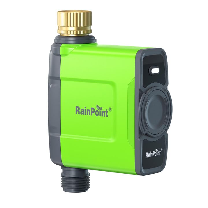RAINPOINT WiFi water timer front view for precise garden scheduling and remote control