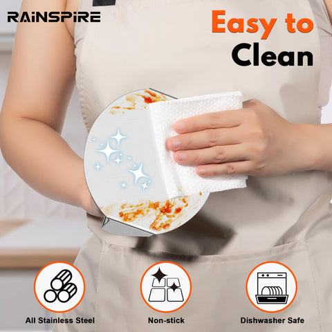 Rainspire cool-touch ergonomic handle stays safe and comfortable while pressing.