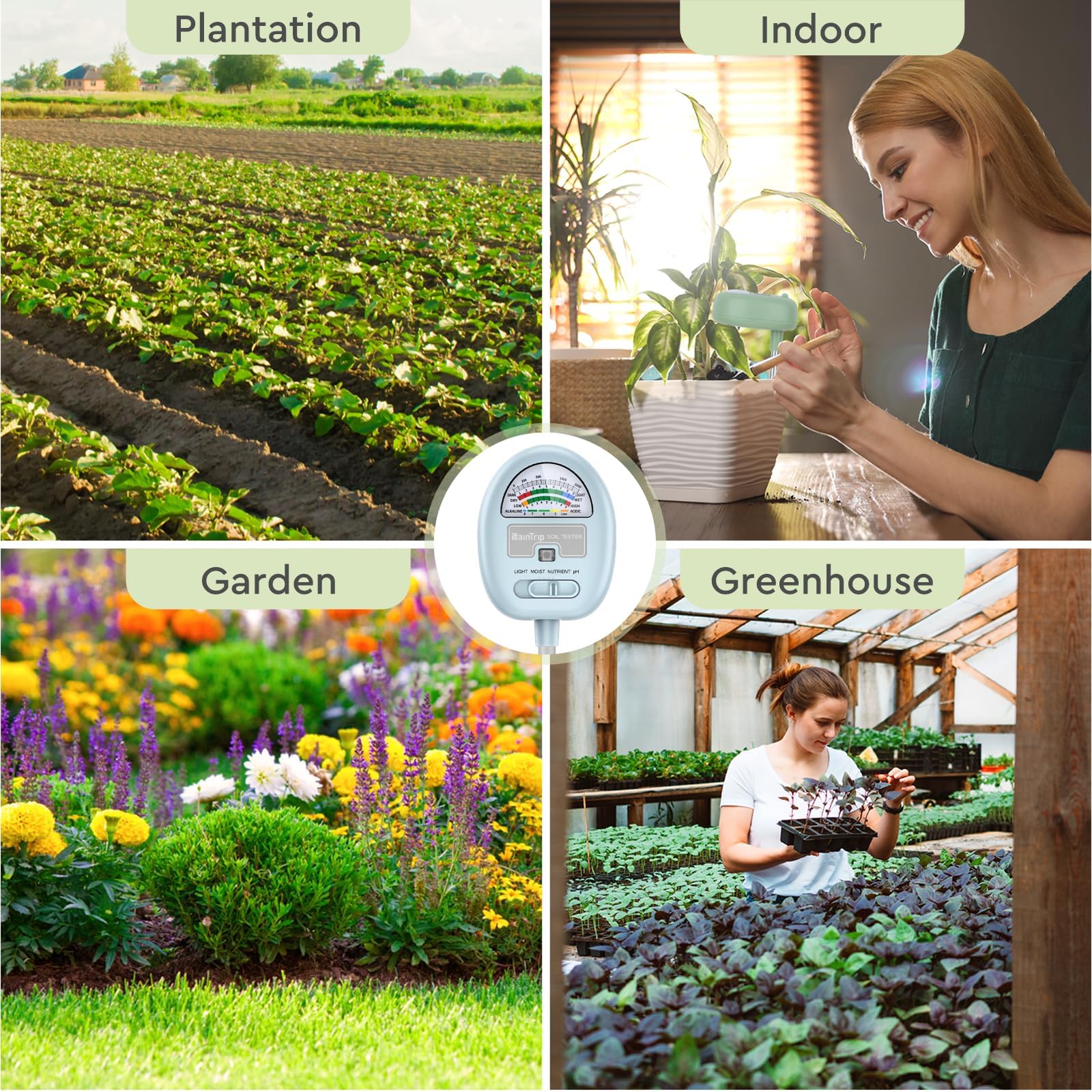 Raintrip suitable for indoor and outdoor use in gardens and pots