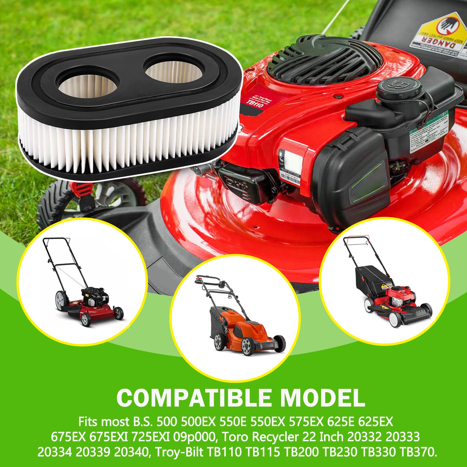 Rakiyada premium air filter with rubber seal and pleated paper for durability