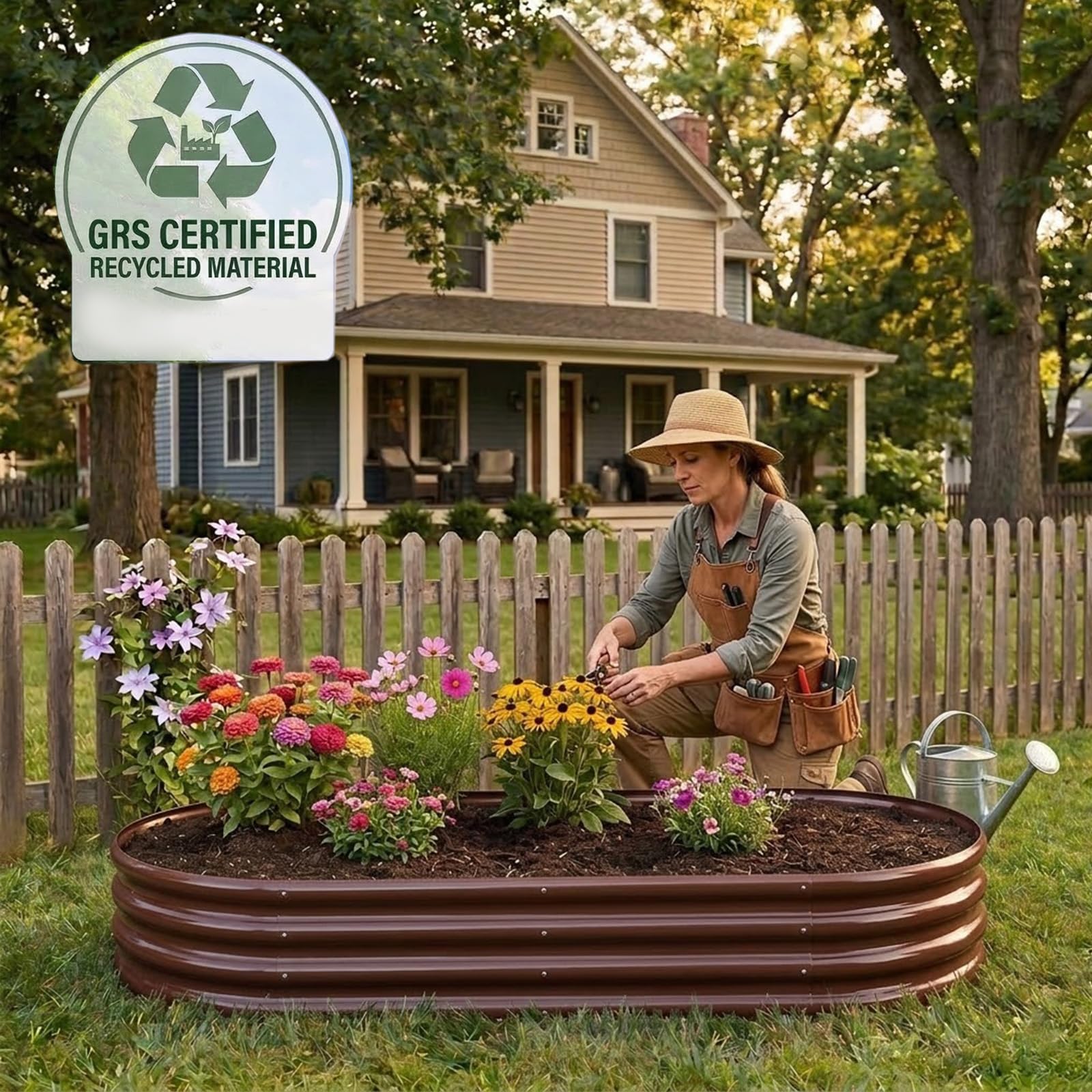 Rakukiri 5 ft oval planter fits compact outdoor spaces