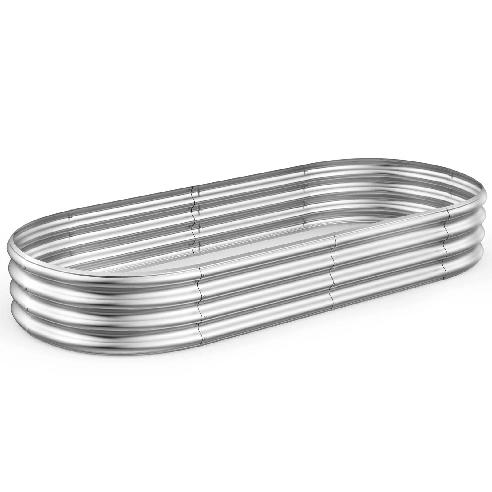 Rakukiri outdoor silver garden bed showcasing weather-ready design for year-round use.