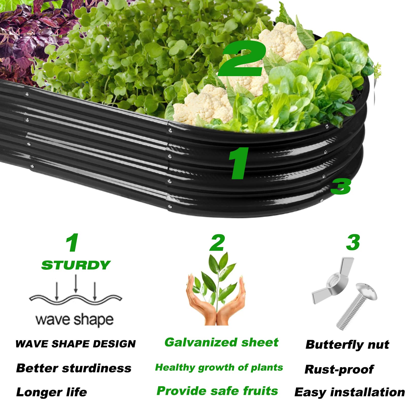 Rakukiri recycled-material planter promotes sustainable outdoor gardening.