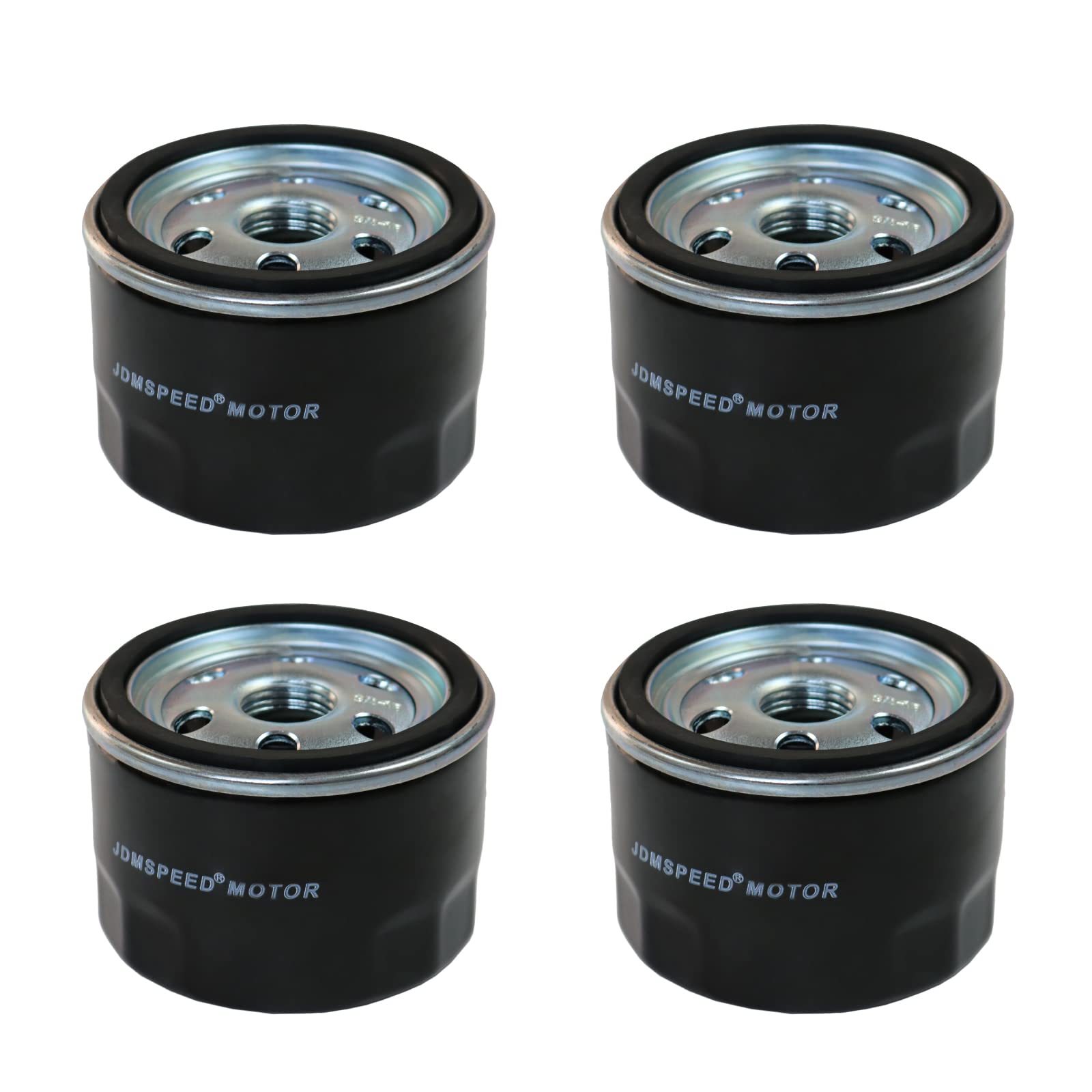 Ralbdx oil filter 4-pack front view for Kawasaki engines, reliable fit.
