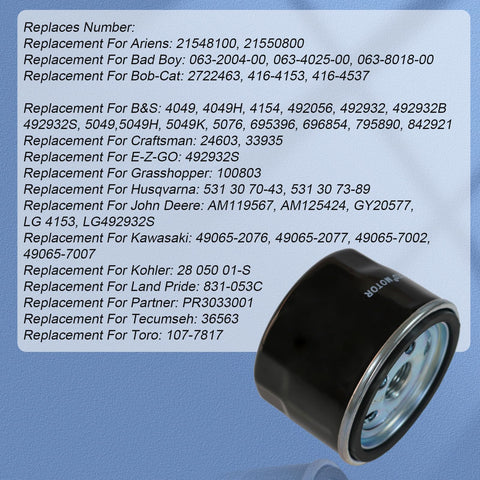 RALBDX oil filter pack shot communicates a six-pack option for bulk lawn maintenance.