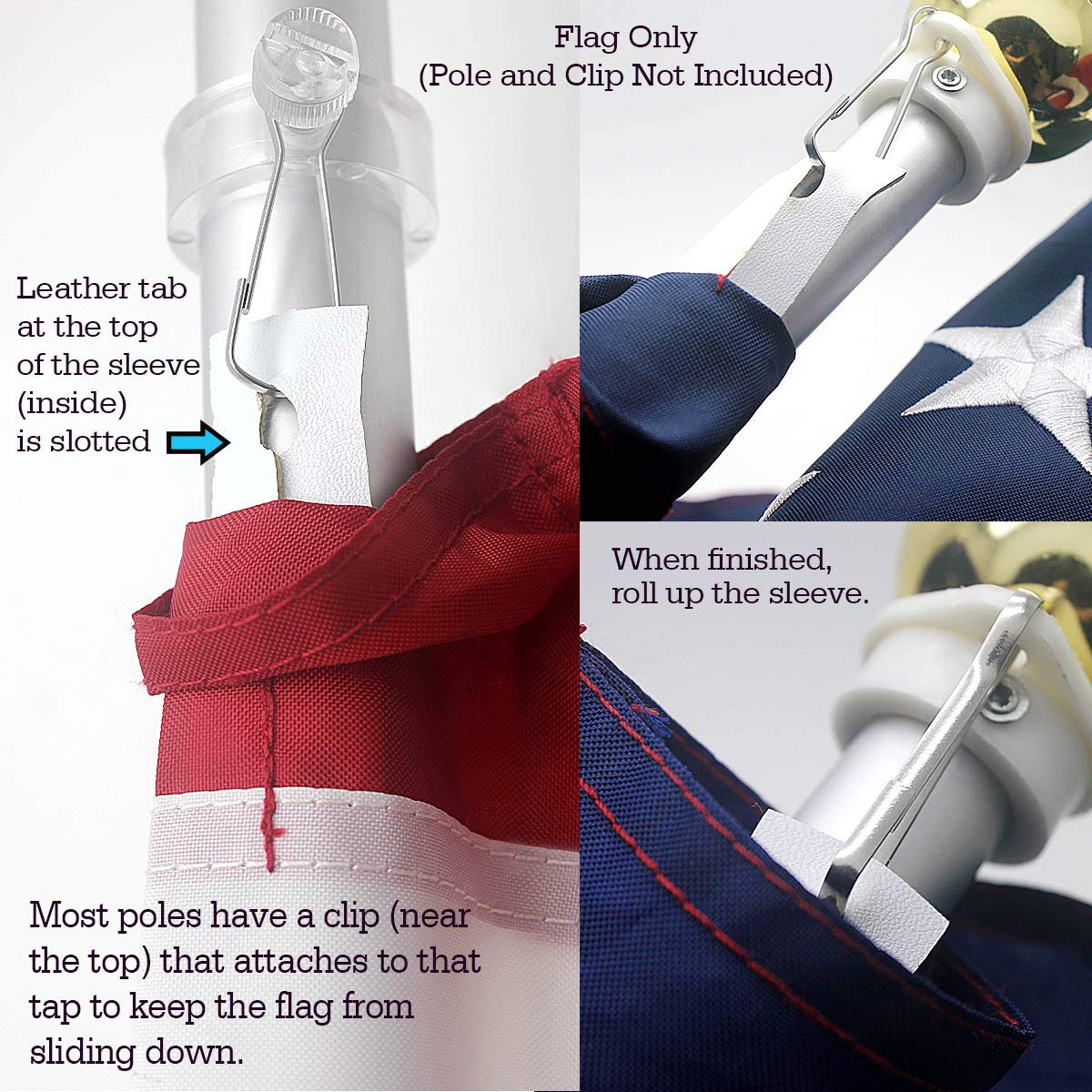 RamboN American flag 210d-polyester offers sturdy outdoor durability and color retention.