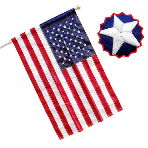 RamboN American flag 25x4 pole-sleeve demonstrates durable outdoor appeal for homes or offices.