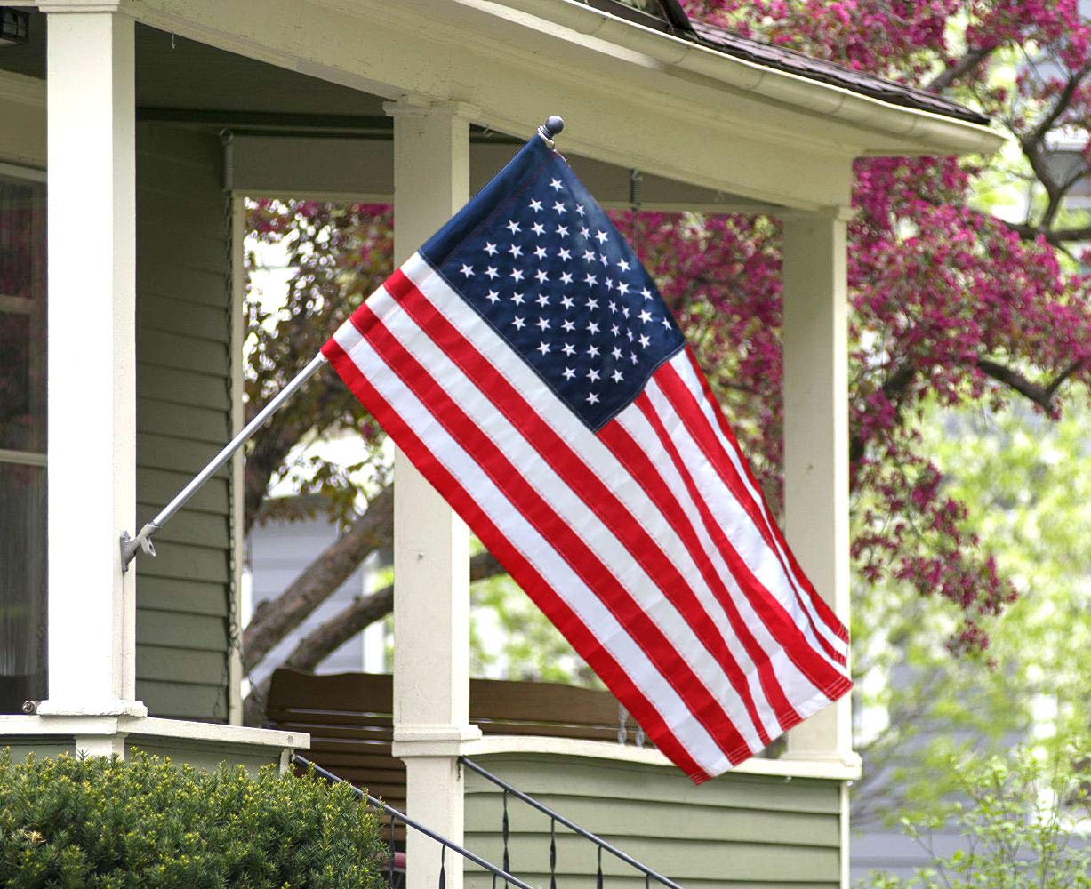 RamboN American flag embroidered-stars showcases vivid stars for a reliable outdoor display.