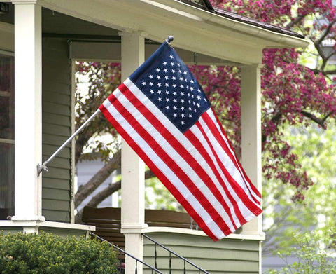 RamboN American flag embroidered-stars showcases vivid stars for a reliable outdoor display.