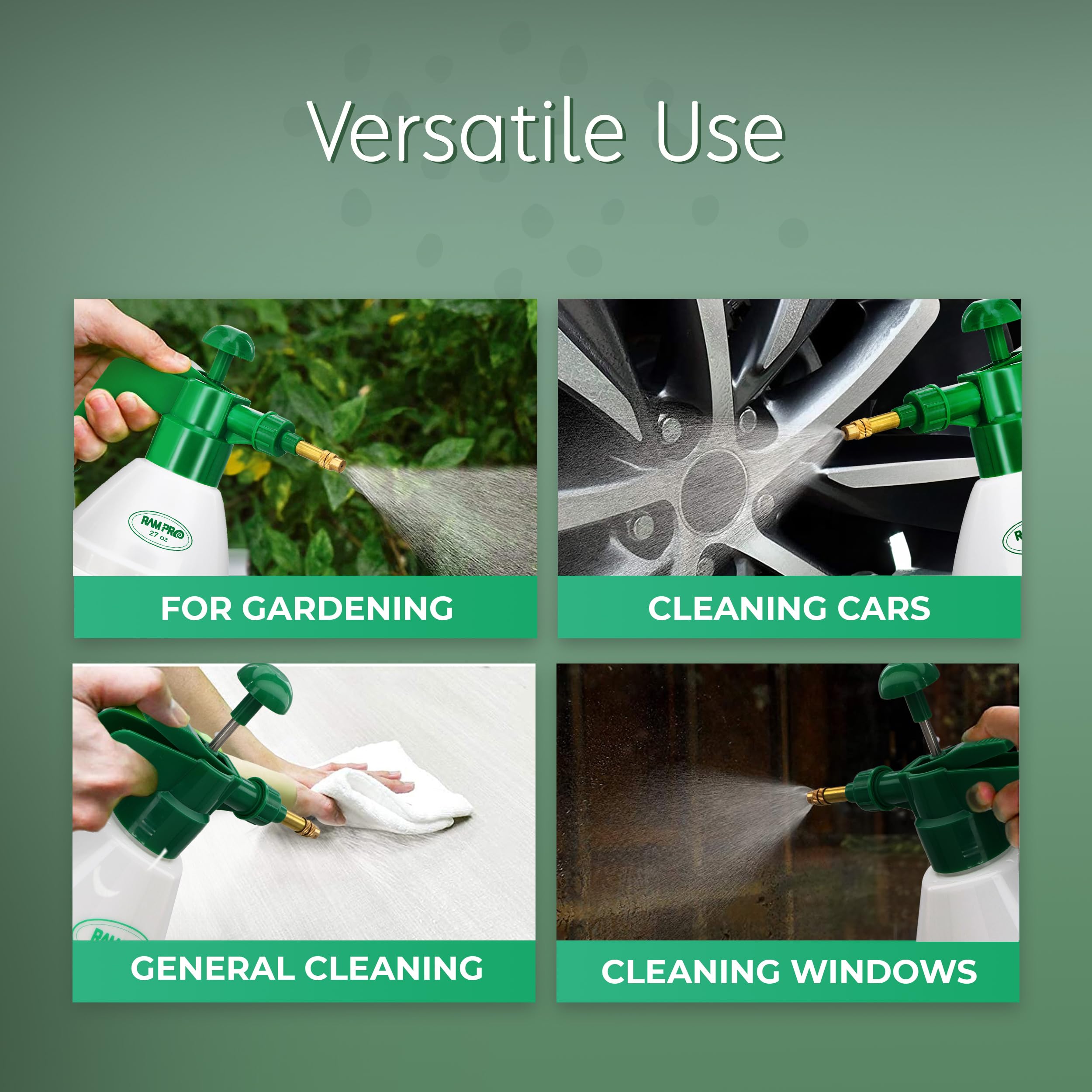 RamPro ergonomic grip ensures comfortable one-handed spraying tasks