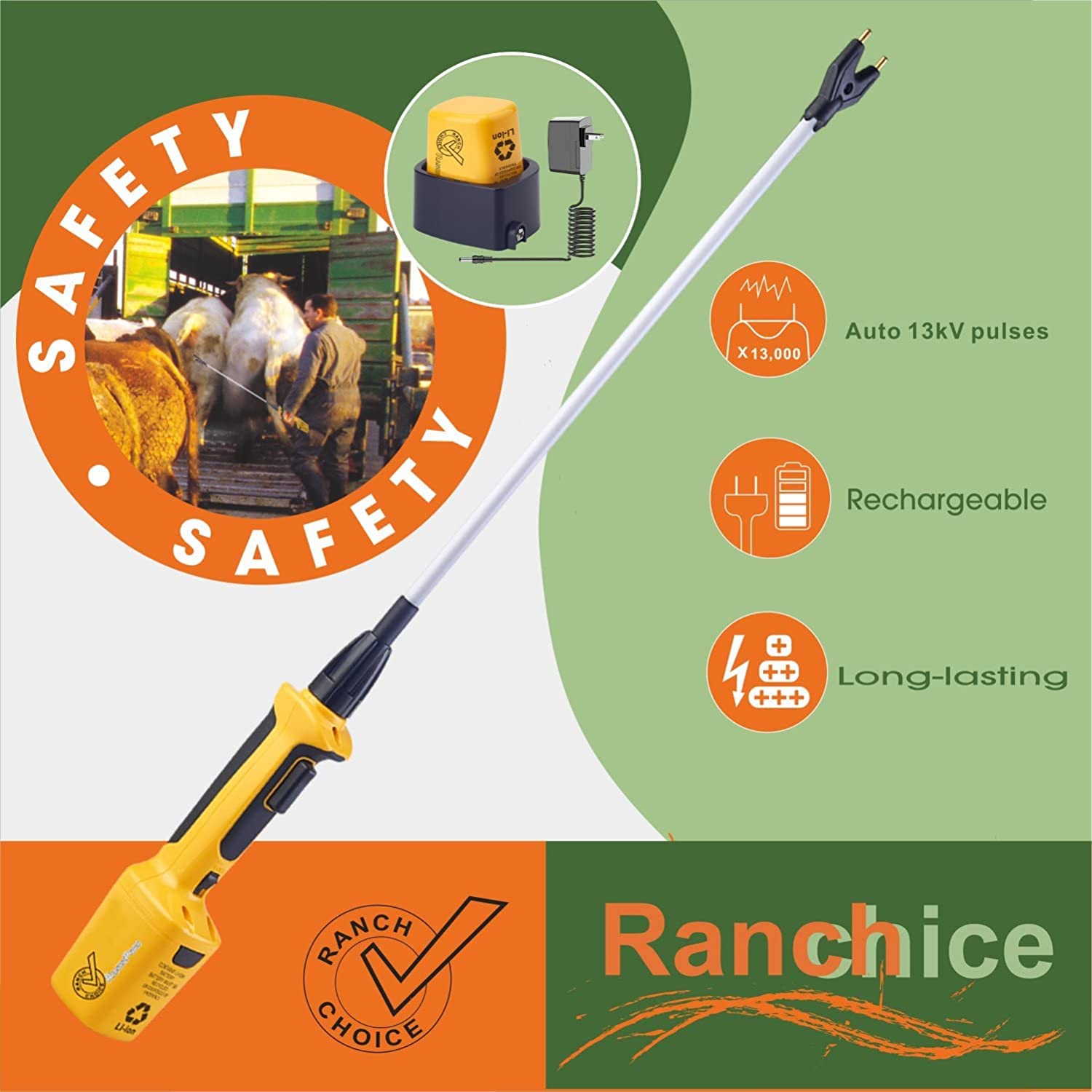 Ranch Choice rubber-wrapped handle provides ergonomic, fatigue-free handling.